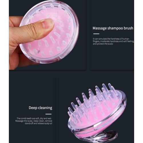 Transparent Shampoo Brush Massage Comb Silicone Cleaning Brush Hairdressing Tools Styling Tools Hair Care