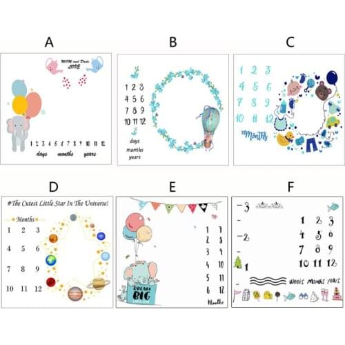 Drop Ship. Newborn Baby Monthly Growth Milestone Blanket Photography Props Background Cloth