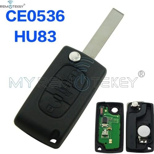 CE0536 models flip remote key 3 Button 434mhz HU83 for Citroen C3 C4 C5 key remtekey