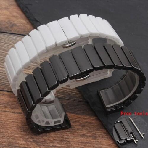 For Samsung Gear S2 / S3 watch strap quality ceramic watch strap 20mm 22mm luxury metal bracelet for Huawei ver 2