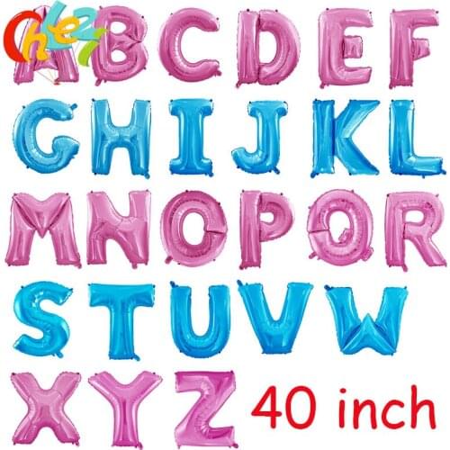 40 Inches Pink Blue Letter Foil Balloons Large Helium Birthday Party Banner Wedding Decor alphabet Air Ballons Holiday Supplies