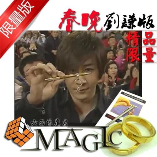 High-quality Ghostly Linking Finger Rings by Joe Porper / close-up street linking ring magic trick product / free shipping