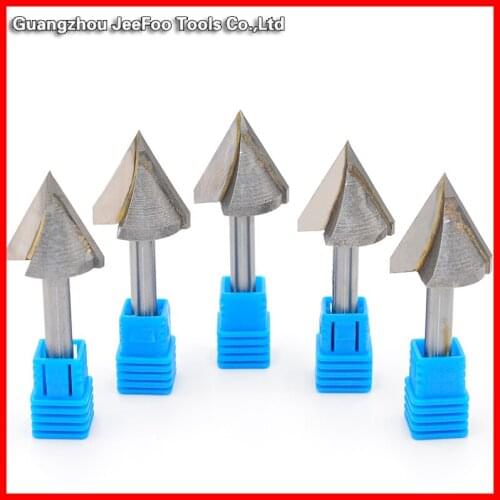 10mm 12.7mm High Precision 3D V Shape / Woodworking Router Bits For MDF/Plywood/Cork/Plastic/ Acrylic/PVC