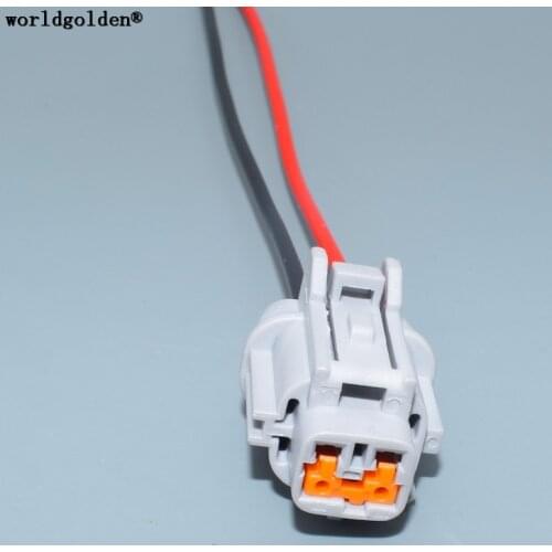 Worldgolden 2 pin way 2.2 mm plug Auto waterproof car electric connector Nissan fog lights plug 6185-0867