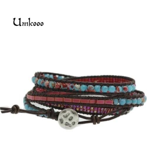 Bracelet Personnalise Wrap Bracelet for Women Natural Stone Bracelet Multilayer Customized Women Bracelet Armbandjes Dames