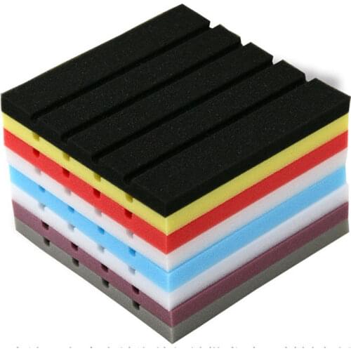 25*25cm Acoustic Panels Soundproof Wall Sponge Studio Foam Excellent Sound Insulation Sticker Decoration Panel Sealing Strips