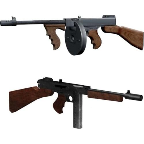 1:1 Thompson M1928 Gun DIY 3D Paper Card Model Building Sets Construction Toys Educational Toys Military Model