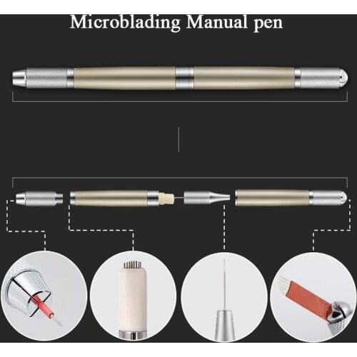 1pcs Microblading Accessories Professional Tattoo Manual Pen Permanent Makeup Supply Aluminium Alloy Tattoo Pen for Eyebrow Lip
