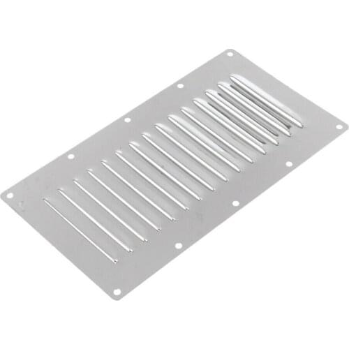 1 Pcs Boat Marine Stainless Steel Vent 228x127mm Cover 13 Slots Louvered Vent