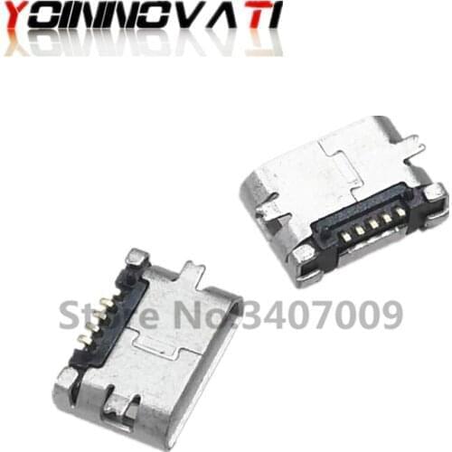 10PCS 5Pin 5.9mm Micro USB 5P SMD Female Connector For Mobilephone Mini USB Jack PCB Welding Socket FLAT MOUTH