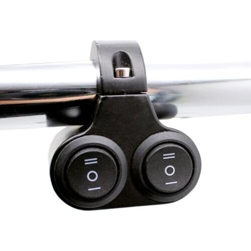 12V 7/8" Motorcycle Handlebar Dual Button Switch Motorbike ATV Refit Headlight Hazard Brake Fog Light Switches 2 Choice