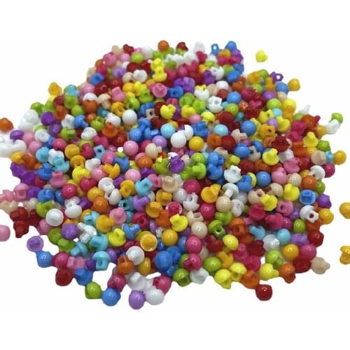 200/600Pcs Mixed color Mini Mushroom Resin Buttons 5mm Handmade Sewing Tools Diy Decorative Clothing accessories