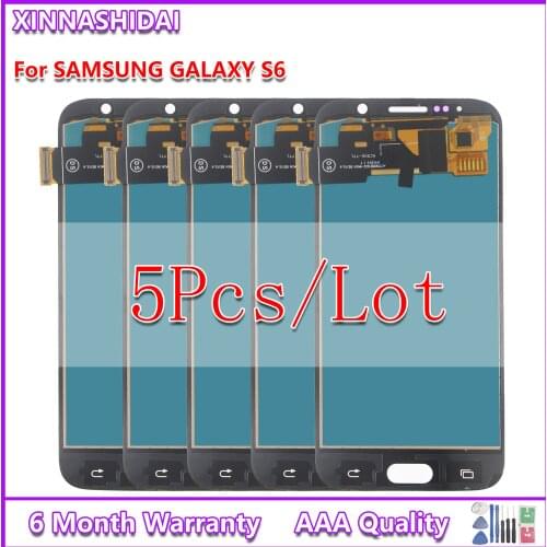 5PCS Test incell LCD Screen For Samsung Galaxy S6 SM-G920F G920 G920F G920FD Lcd Display Touch Screen Assembly Replacement Part