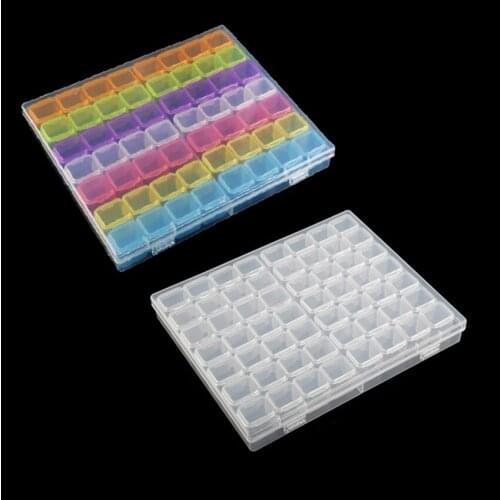 8/28/56 Slots Diamond Embroidery Box Diamond Painting Accessory Case Clear Plastic Beads Display Storage Boxes Cross Stitch Tool