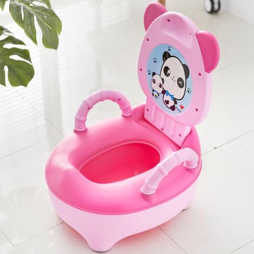Kids Cartoon Panda Toilet Trainer Portable Children Training Potty Toilet Seat Portable Travel Urinal Comfortable Backrest Pots