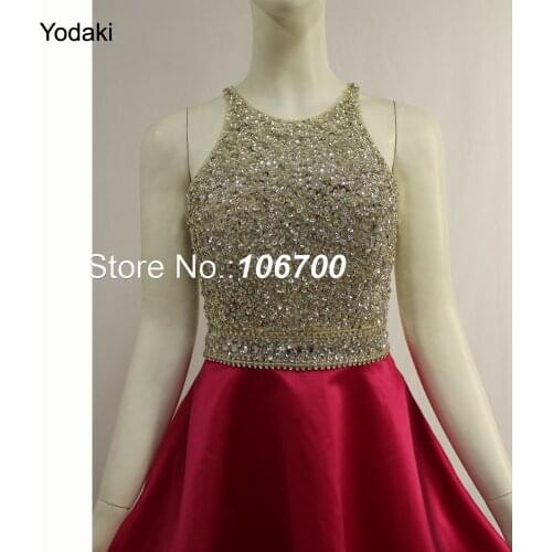 Real Photos Hand Made Crystal Beading Evening Dresses Ballgowns O Neck Open Back Many Colors Long Party Prom Gowns