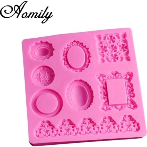 Aomily Cartoon Frame Shaped 3D Silicon Chocolate Jelly Candy Cake Bakeware Mold DIY Pastry Bar Ice Block Soap Mould Baking Tool
