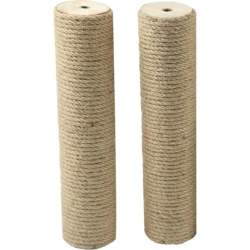 Cat Scratching Post Cat Tree Sisal Solid Wood DIY Cat Climbing Frame Replacement Post Accessories Kitten Toy Pet Furniture