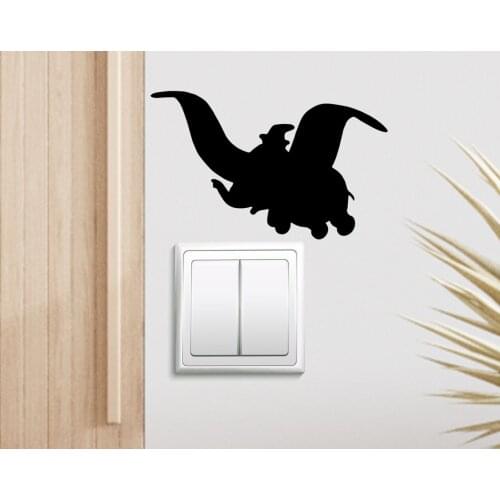 BK Home Flying Elephant Design Wall Sticker-1