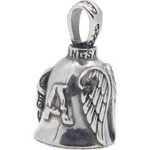 Support Dropship Newest Angle Wings Bell Pendant 316L Stainless Steel Jewerly Bell Pendant