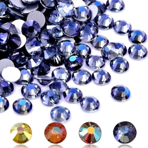 New Colors Glitter Rhinestones SS3 To SS30 Non Hot Fix Rhinestones Flatback Non Hotfix Rhinestones For Nail Art Decoration B1047