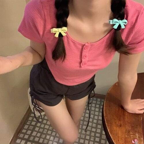 New Girls Cute Colorful Plastic Bow Hairpins Children Kids Sweet Side Hair Cipsl Barrettes Hairgrips Fashion Hair Accessories