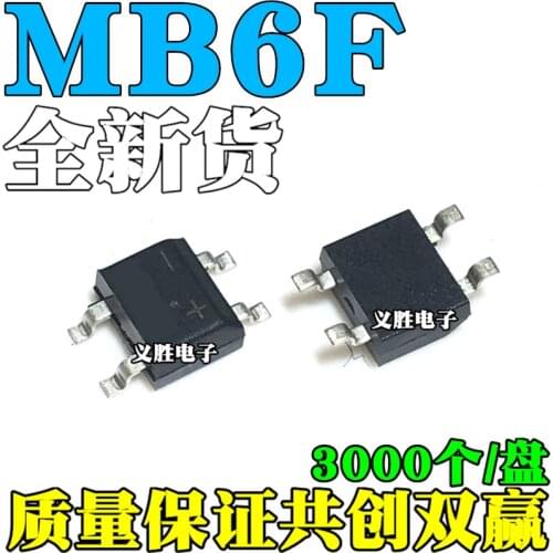New MB6F SMD Rectifier Bridge 0.5A 600V Slim Bridge Stack