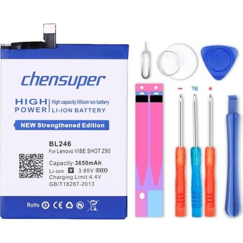 Newly Upgraded High Quality 3650mAh BL246 Battery High quality for Lenovo VIBE SHOT Z90 / Z90-3 / Z90-7