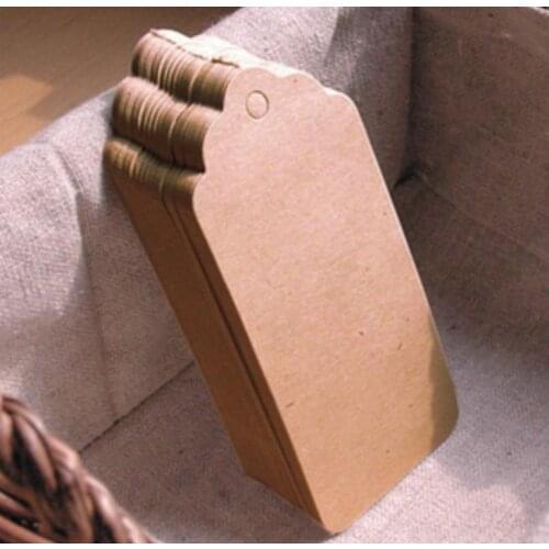 Wholesale Blank price tag Kraft paper Gift tag DIY brown paper Kraft label paper TAGGING SN801