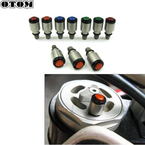 OTOM Motorcycle Air Pressure Bleeder Relief Valves Set For KTM EXC CRF KXL YZF RM Pit Dirt Bike Air Bleed Screws In The Fork Cap