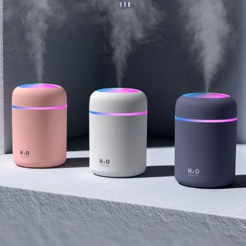 Portable Mini Humidifier 300ml Cool Mist Humidifier with Night Light USB Charging Home Office Car Air PurifierF