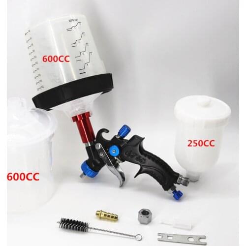 602 Spray Gun 1.0m Nozzle Auto Car Paint Spot Repair Sprayer HVLP Spray Gun With Paint Mixing Cup And PPS Spray Cup Adapter