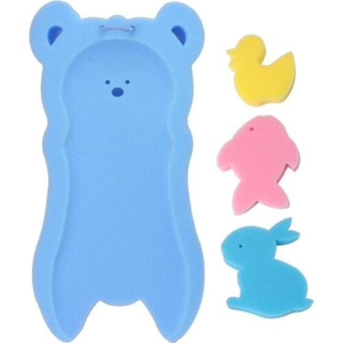 Newborn Anti-slip Sponge Pad Baby Bath Tub Bathing Pad Infant Shower Baby Care Q1FE