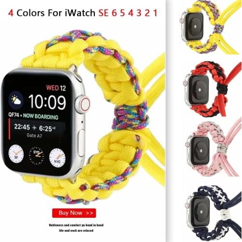 Outdoors Stretch Strap For Apple Watch 6 Band iWatch Series SE 5 4 3 38/42mm Belt Bracelet Solo Loop Apple Watch Bands 44mm 40mm