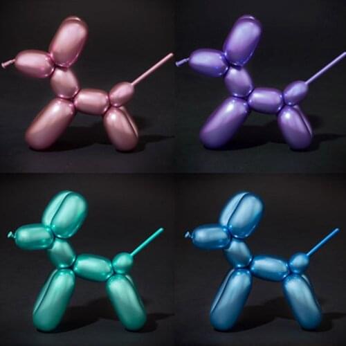 10pcs Metallic Latex Balloons Long Shape Metal Chrome Magic Tying Twisting Balloon Baloon Wedding Birthday Decoration Supplies