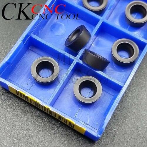 10pcs RCMT10T3MO YBC252 R5 Circular Carbide milling insert turning Milling tools CNC Lathe Cutter Indexable Turning tool