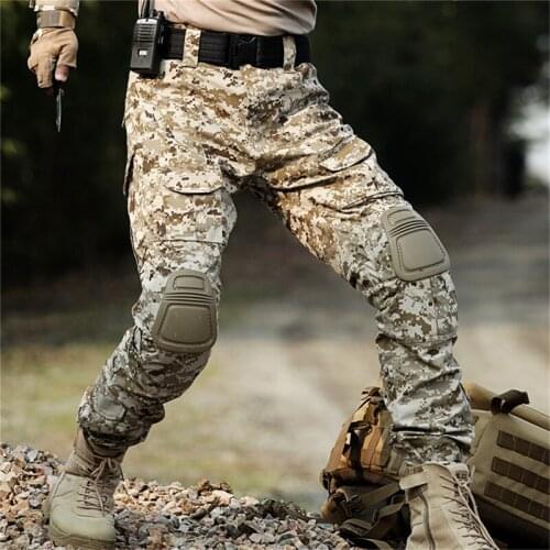 2021 Military Clothing Paintball Army Cargo Combat Trousers Rapid Assault Multicam Pants with Knee Padscamouflage Tactical
