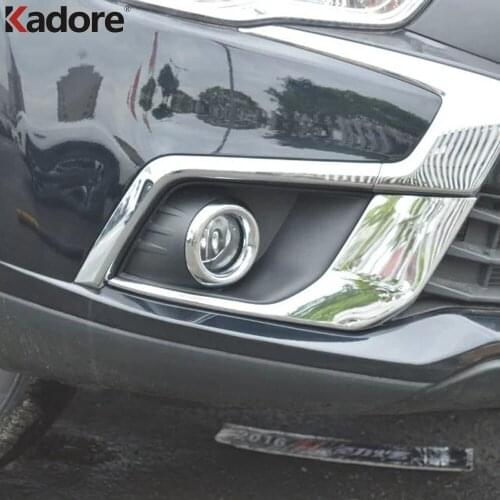For Mitsubishi ASX 2016 2017 ABS Chrome Front Foglight Cover Trim Fog Light Lamp Frame Trims Car Styling Accessories 4pcs/set