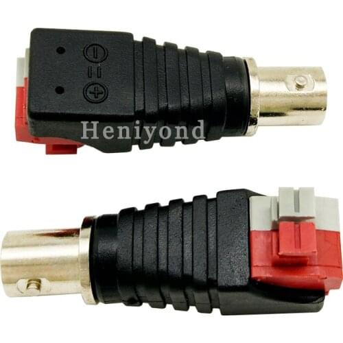 5Pcs CAT5 To Camera CCTV BNC UTP Video Balun Connector Push type Adapter BNC Female Plug Accessories For CCTV Camera