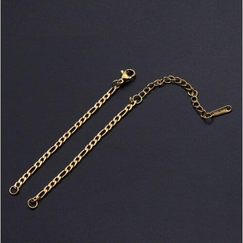 5pcs/lot 3mm Width Stainless Steel Figaro Chain Bracelets Chains Wholesale Drop Shipping Top Quality