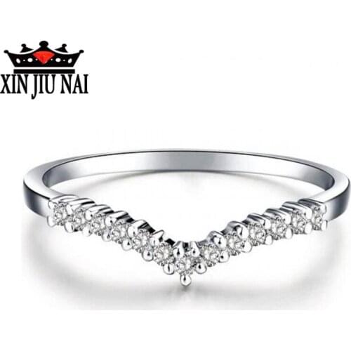 925 Wishing Bone V-shaped Diamond Womens Small Ring New Style With Stacked Index Finger And Ring Holiday Anniversary Gift