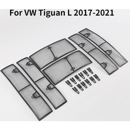 For VW Tiguan L 2017-2021 Accessories Automobile Water Tank Insect Proof Net Stainless Steel Protection Front Grille Net