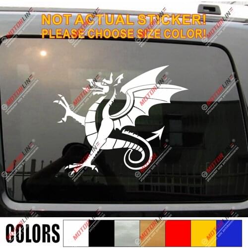 Anglo Saxon White Dragon Decal Sticker England English Car Vinyl pick size d