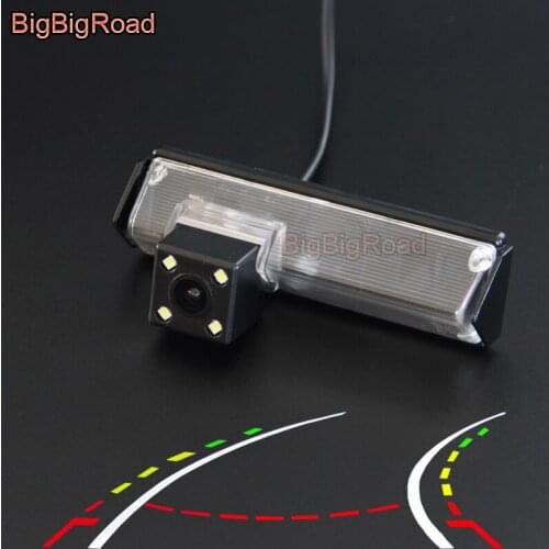 BigBigRoad Car Intelligent Dynamic Trajectory Tracks Rear View CCD Camera For Mitsubishi Pajero Sport Montero Grandis Challenger