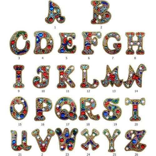DIY Diamond Keychain Diamond Painting Letter A-Y Keyring Keychains Cross Stitch Embroidery Women Bag Key Chain Decoration