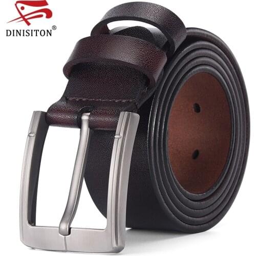 DINISITON Genuine Leather Belt Men Luxury Designer Strap Brand Belts For Male Vintage High Quality Cowhide fashion Cummerbunds