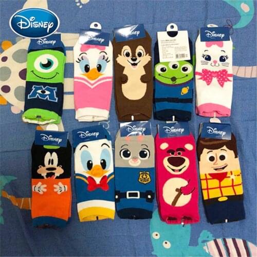 Disney Autumn Socks Toy Story Print Ms. Cute Cartoon Tube Cotton Socks Woody/Goofy/Judy Rabbit Socks