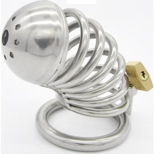 For Gay Men Stainless Steel Male Chastity Cage, Metal Cock Cage Chastity Belt, Penis Rings Device Adult Sex Toys for Man G122