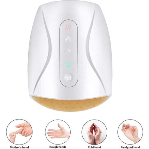 Electric Hand Massager Device Palm Finger Acupoint Wireless Massage with Air Pressure and Heat Compression For Women Beauty