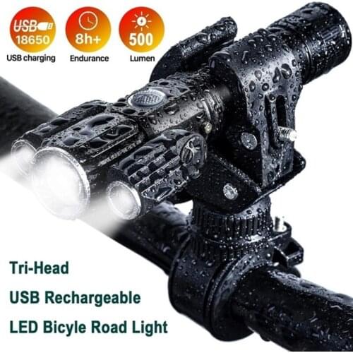 FTW Bike Light USB Rechargeable 500 Lumens Waterproof Bicycle Front Light Lamp MTB Road Cycling Riding Bike Headlight LED BL2541